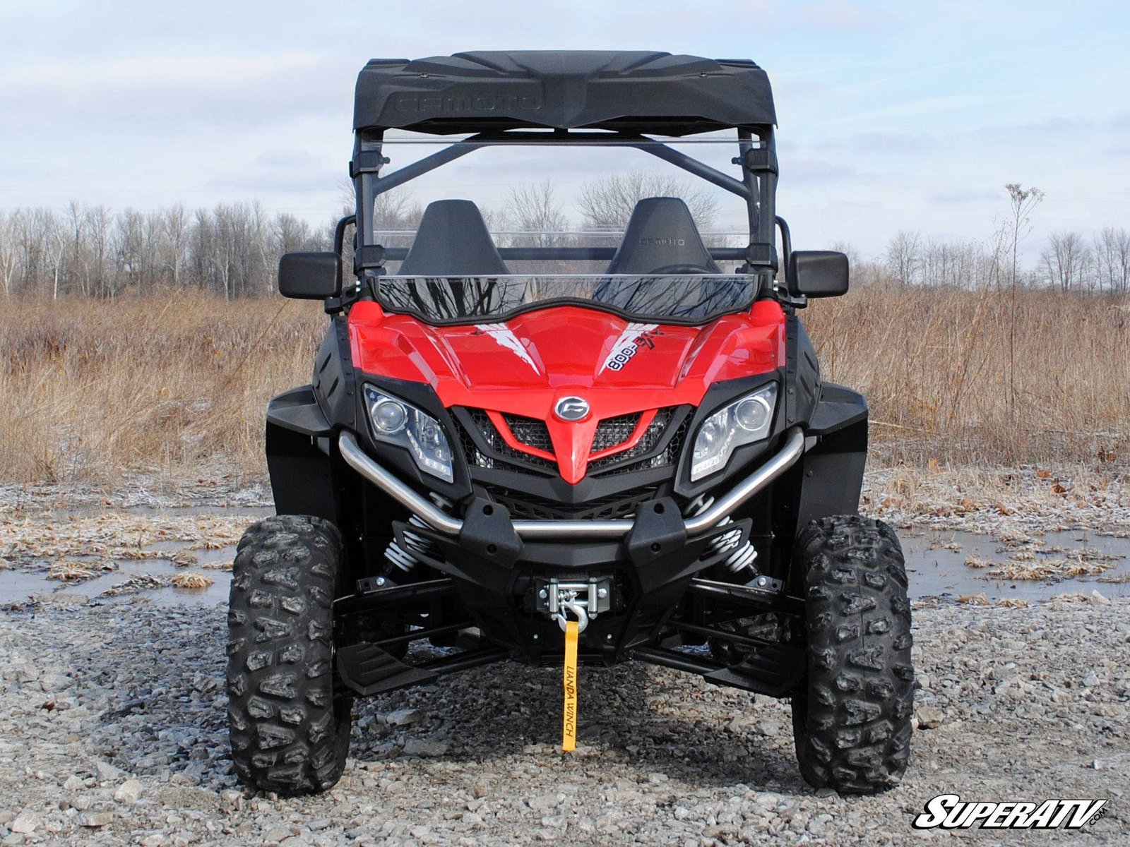 CFMOTO ZForce 500 Scratch-Resistant Full Windshield - Image 2